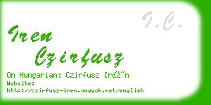 iren czirfusz business card